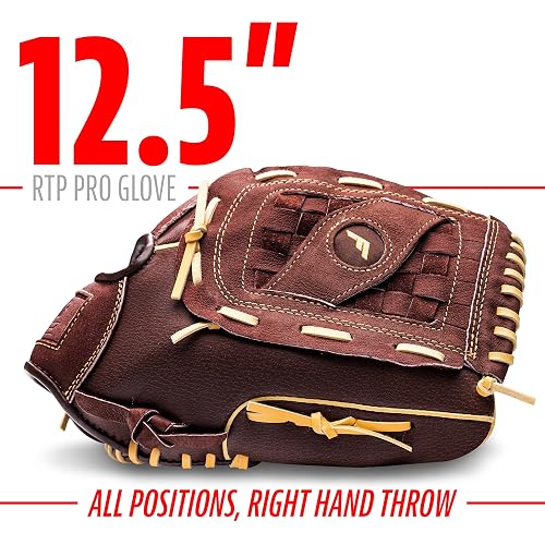 Franklin Sports RTP Pro - Guante de béisbol para Adultos y jóvenes, Derecho, Color Camel