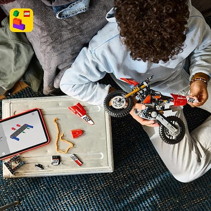 LEGO Technic Moto Ducati Desmo450 MX Factory – Juguete de Construcción para Mayores de 10 Años – Vehículo con Dirección y Suspensión – Idea de Regalo para Niños y Niñas – 42238