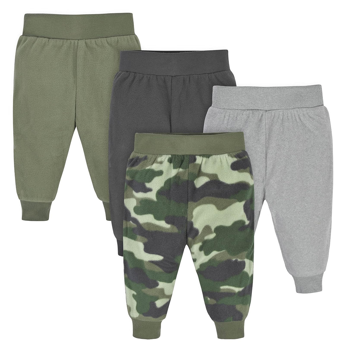 Gerber 4-Pack Microfleece Pants Pantalones Deportivos bebés niños