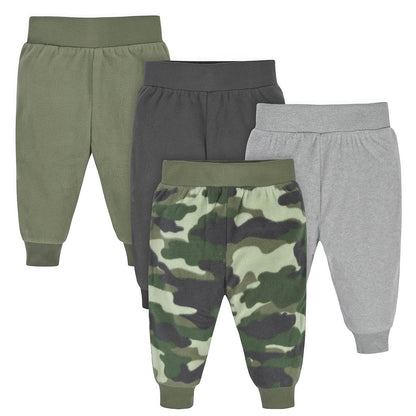 Gerber 4-Pack Microfleece Pants Pantalones Deportivos bebés niños