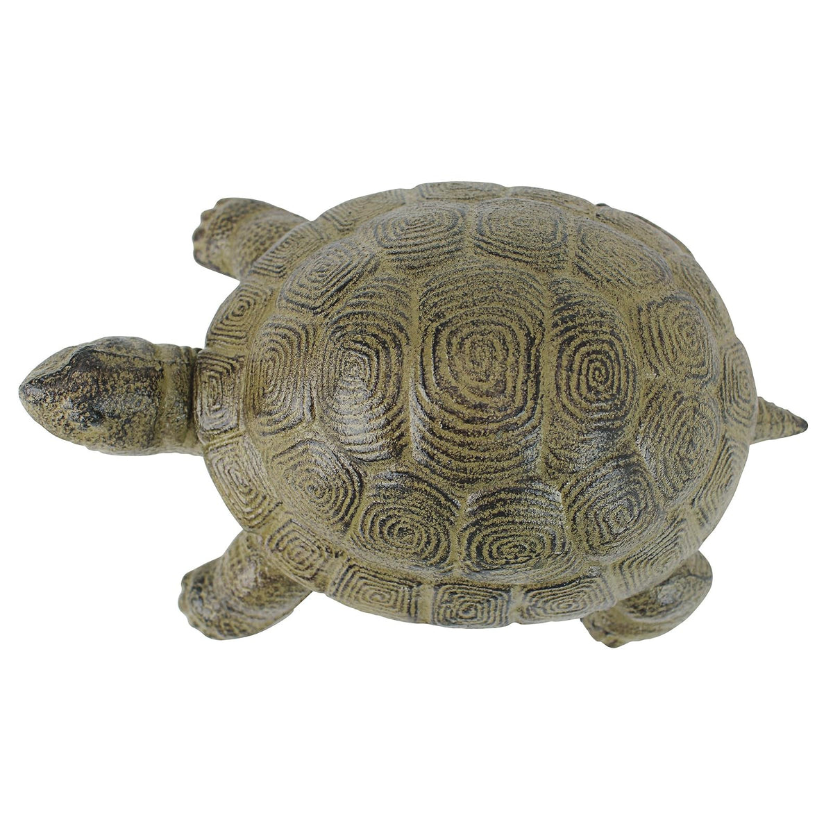 Design Toscano - Estatua de Animales de Tortuga de Hierro Fundido, 10 Pulgadas de Ancho, Acabado Verdigris