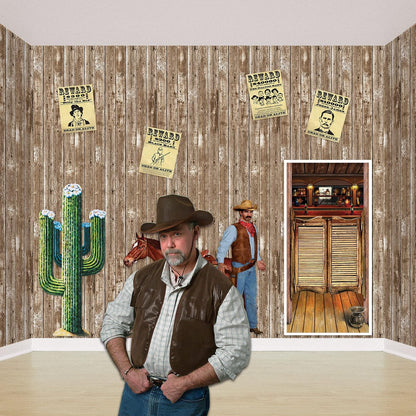 Beistle 52041 Barn Siding telón de fondo para fiestas, 4-Feet por 9 metros