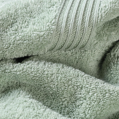 Superior Conjunto de 6 Piezas Toallas (2 toallas baño, 2 mano, para la cara) 100% Algodón Premium Largo Estambre Peinado, Absorbente y Rápido Secado, Sage