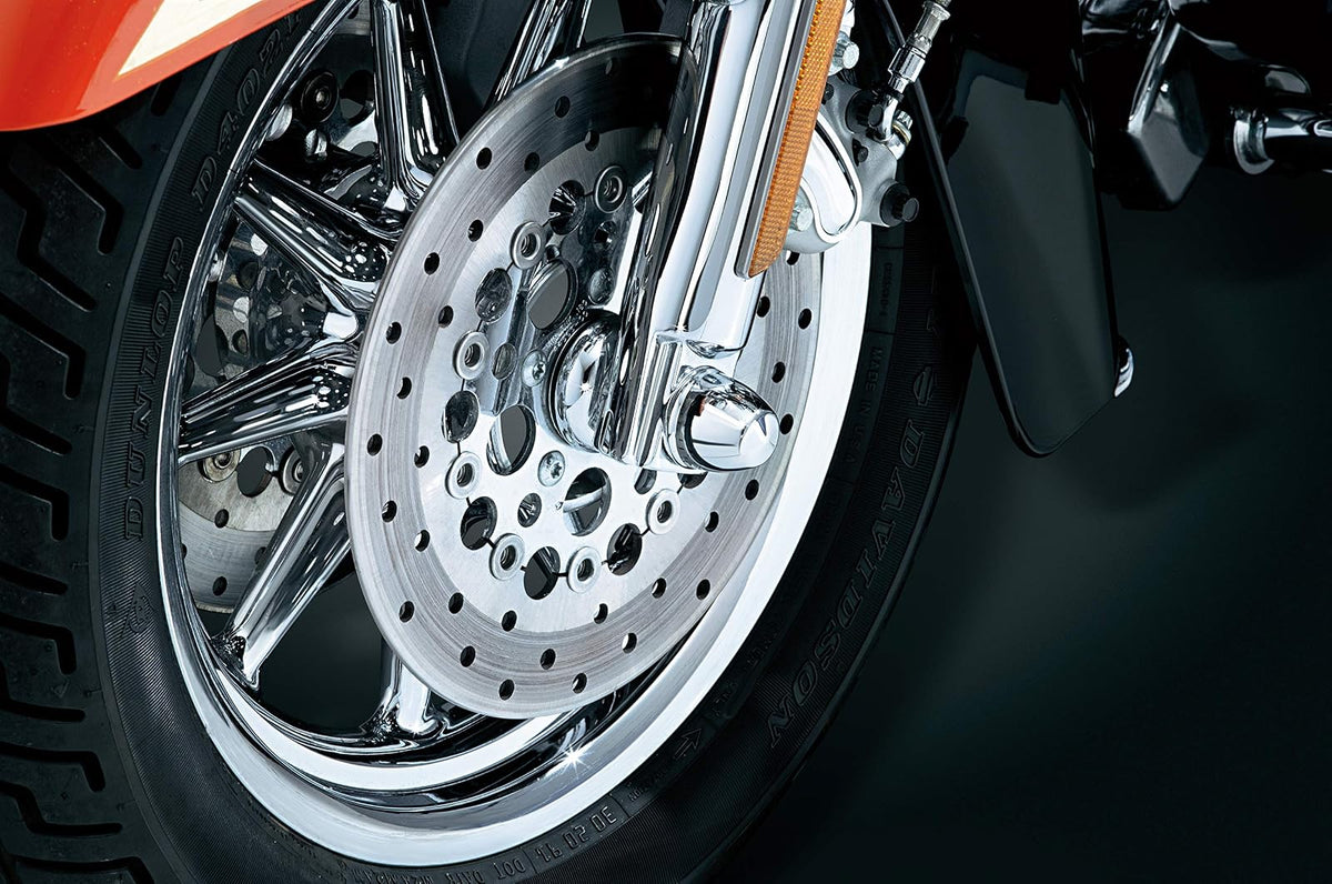 Kuryakyn 1224 Accesorio de Acento para Moto: Tapas de Eje Delantero para Motocicletas Harley-Davidson 1980-2019, Cromo, 1 par
