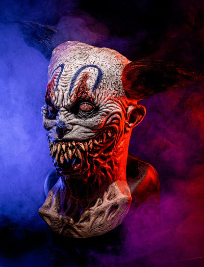 Que Clown, Máscara de Payaso Poseído, Máscaras de Jester Malvado Asesino Ideal para Halloween y Fiestas de Disfraces