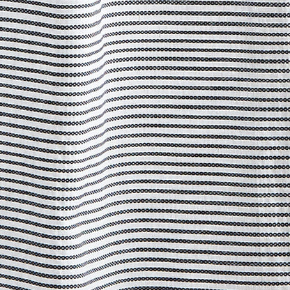 Peri Home Panamá Stripe Boho Farmhouse - Cortina de Ducha con borlas 100% Tela de algodón con borlas para decoración de baño, 72 x 72 Pulgadas, Azul Marino