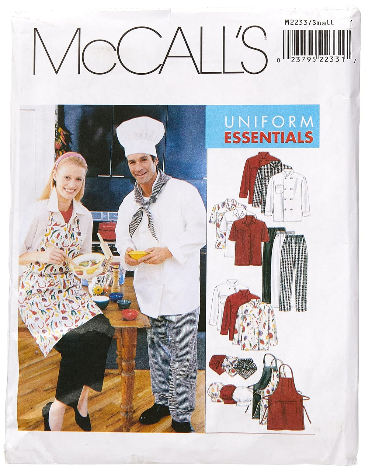 McCall's Patterns M2233 - Patrones de Costura para Chamarra, Camisa, Delantal, Pantalones, pañuelo y Sombrero para Mujer, SML, 1