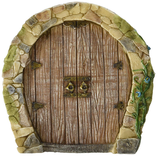 Parte Superior Collection - Puerta de casa de gnomo Encantado en Miniatura, Color café