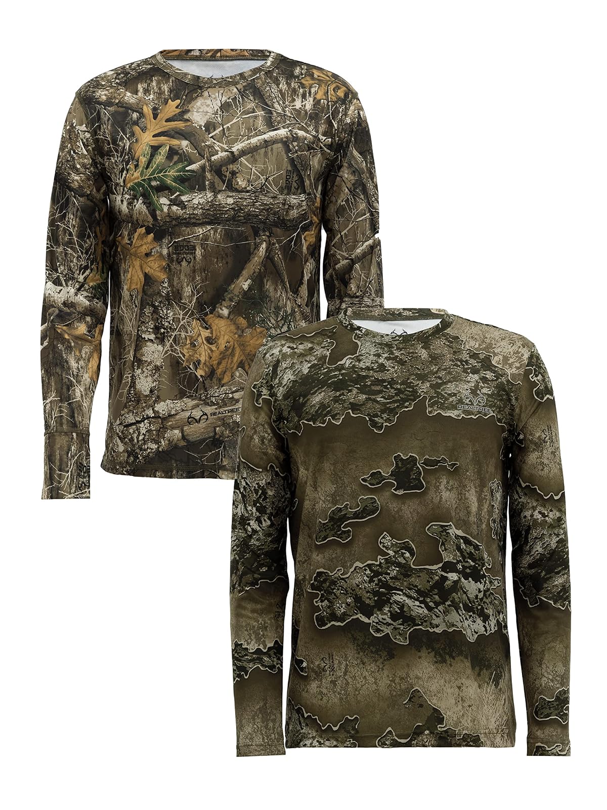 Realtree 2 Pack Long Sleeve Performance Tees Camiseta Hombre - G - Realtree Edge - Excape