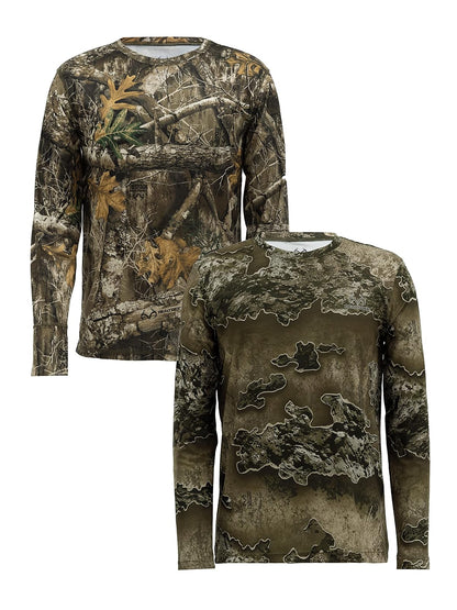 Realtree 2 Pack Long Sleeve Performance Tees Camiseta Hombre - G - Realtree Edge - Excape