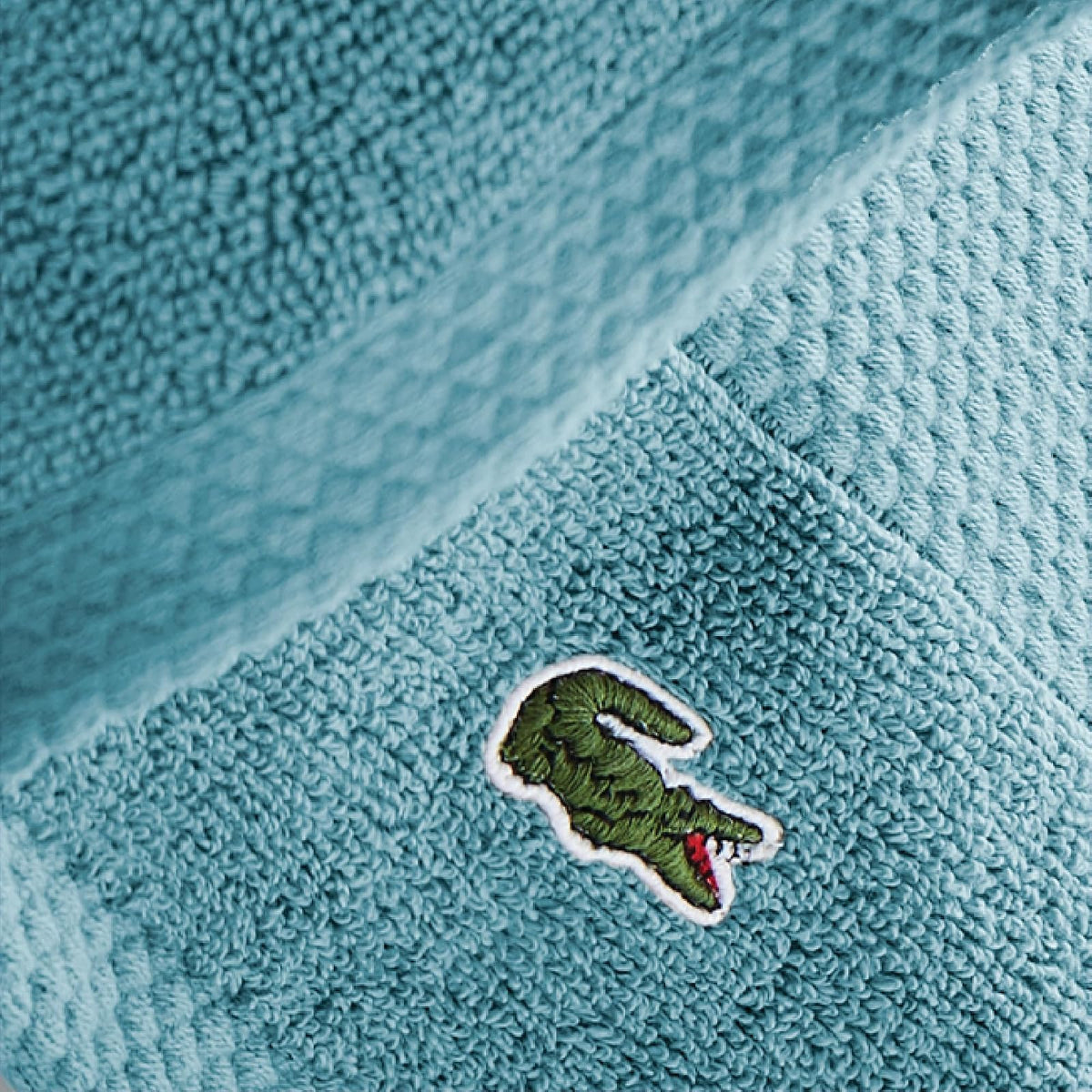 Lacoste Heritage Supima - Toalla de Mano de algodón, Celestial, 40.6 x 76.2 cm