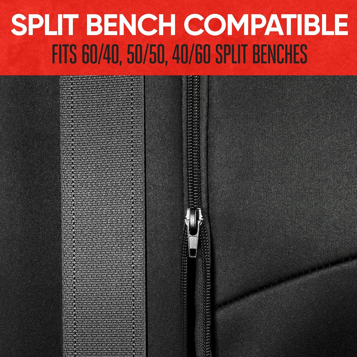 Motor Trend SpillGuard Funda Impermeable de Neopreno para Asiento Trasero Universal para Automóviles/Camión/SUV, Rojo, M268