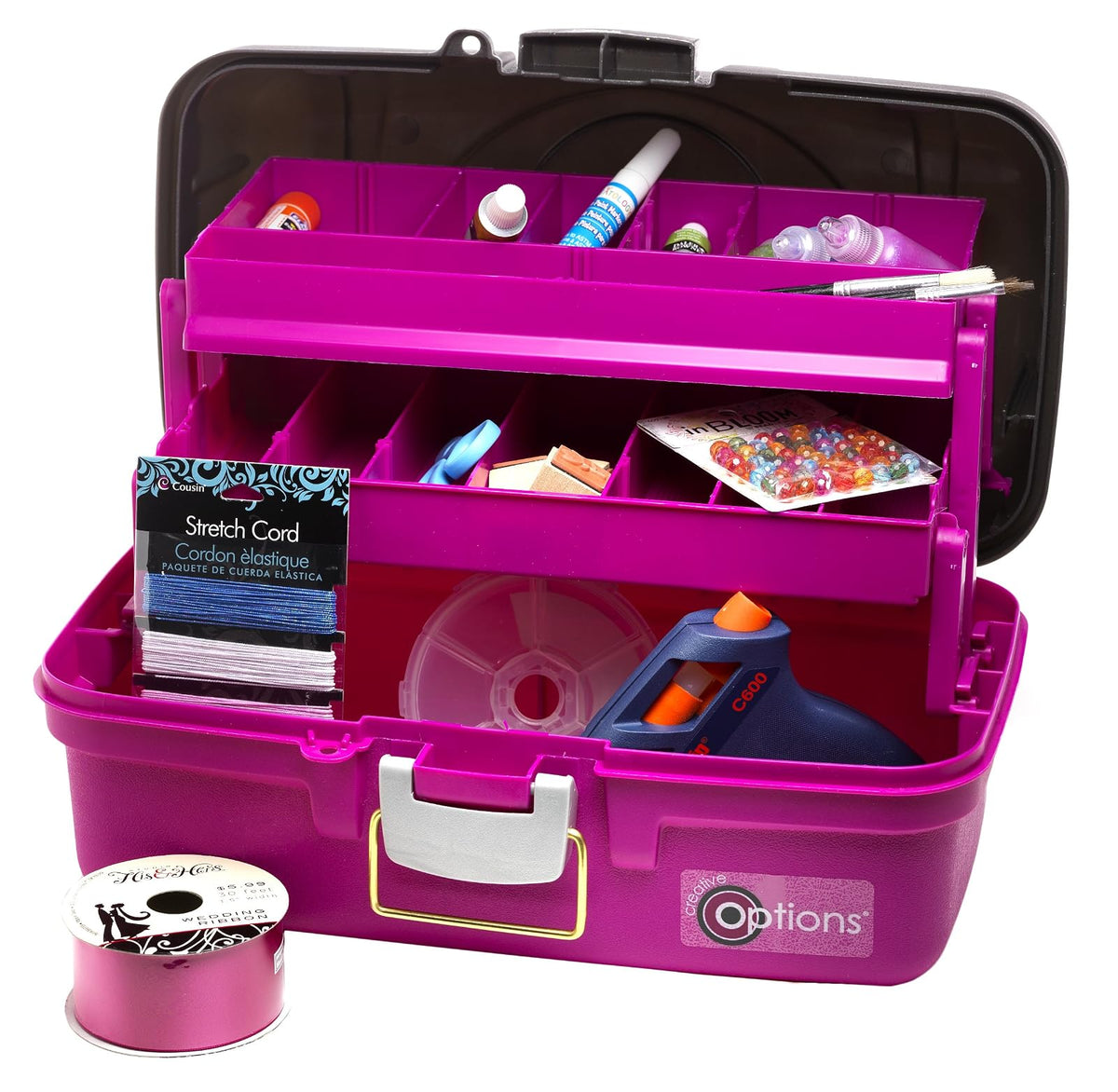 Creative Options Caja para Manualidades de 2 charolas