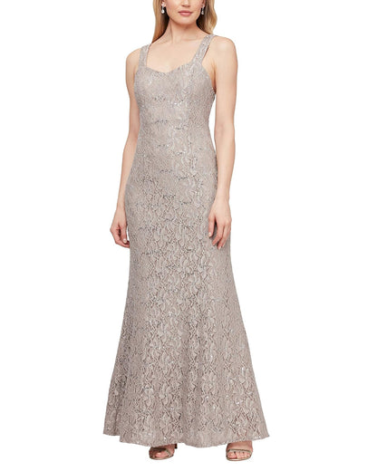 Ignite Evenings Vestido de Mujer con Lentejuelas y Encaje, Mink, 12