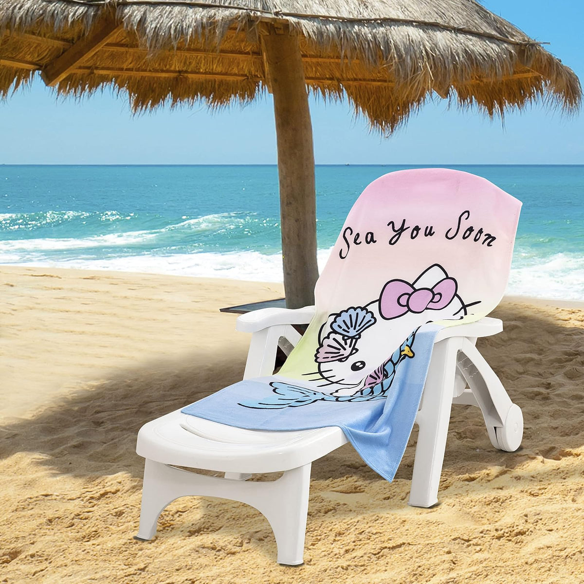 Northwest Hello Kitty Toalla de Playa, 76.2 x 152.4 cm, Sea You Soon
