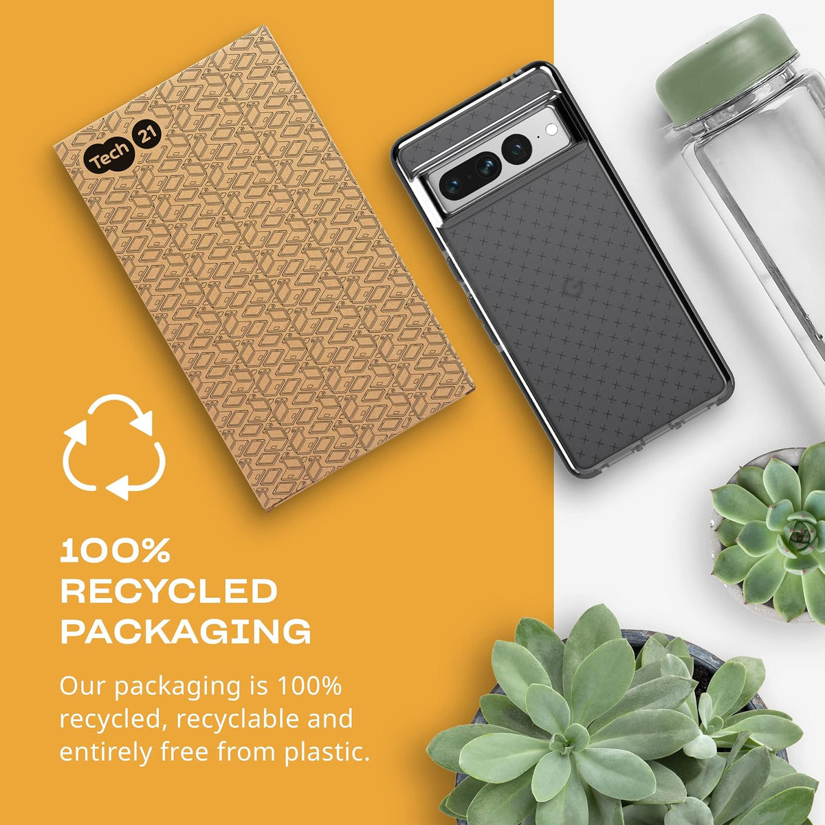 Tech21 Google Pixel 7 Pro EVO Check - Funda Ultra Protectora para teléfono con protección contra caídas múltiples de 15 pies