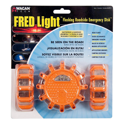 Wagan Fred, Discos de luces LED de emergencia para carretera, Anaranjado, Paquete de 3