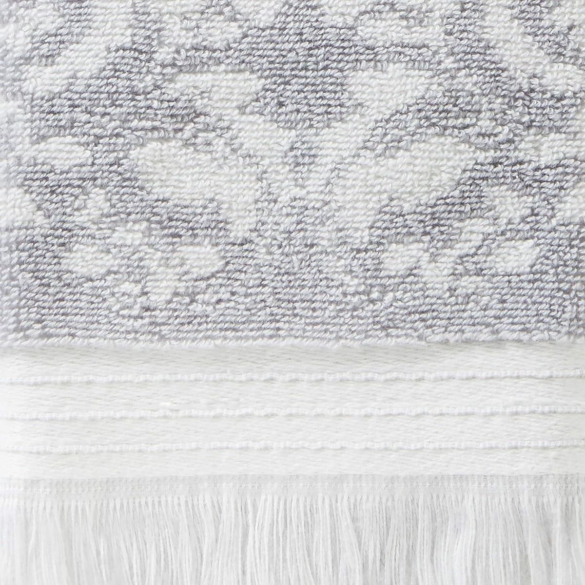 SKL Home by Saturday Knight Ltd. Toalla de Mano Carrick Medallion 100% algodón Turco (Paquete de 2), Gris
