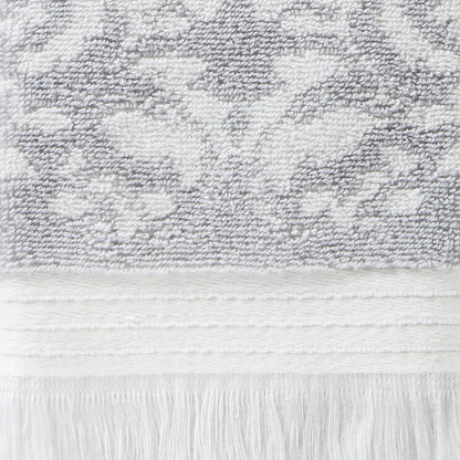 SKL Home by Saturday Knight Ltd. Toalla de Mano Carrick Medallion 100% algodón Turco (Paquete de 2), Gris