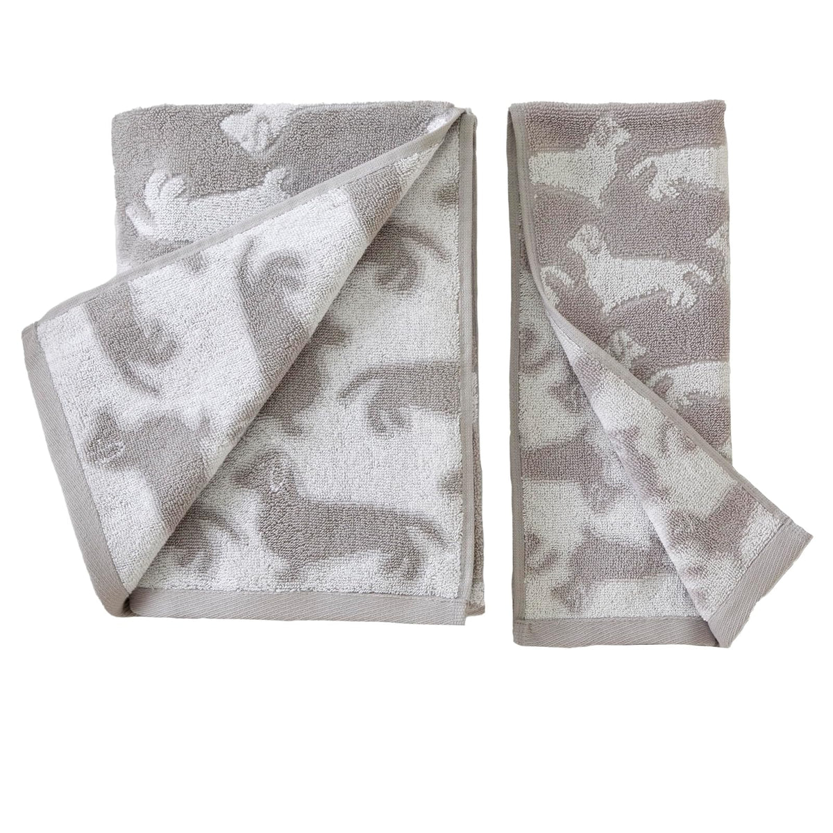 SKL Home by Saturday Knight Ltd. - Toalla de Mano para Perro, 2 Piezas, Color Gris