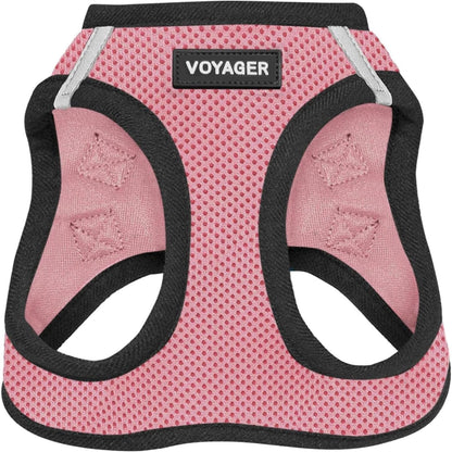 Best Pet Supplies Arnés Voyager Step-In Air para Perro, Todo Clima - Extra-Grande (Pecho: 21" - 23") - Base rosa