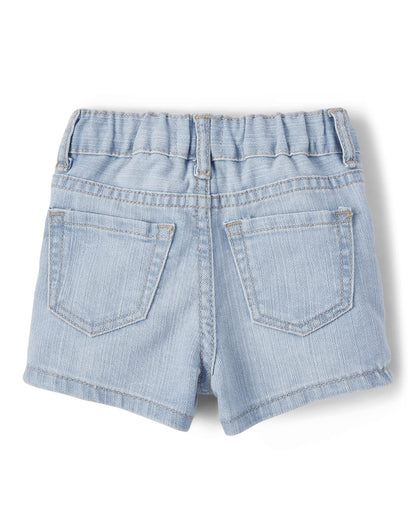 The Children's Place - Pantalones Cortos de Mezclilla para bebés y niñas, Paquete de 3