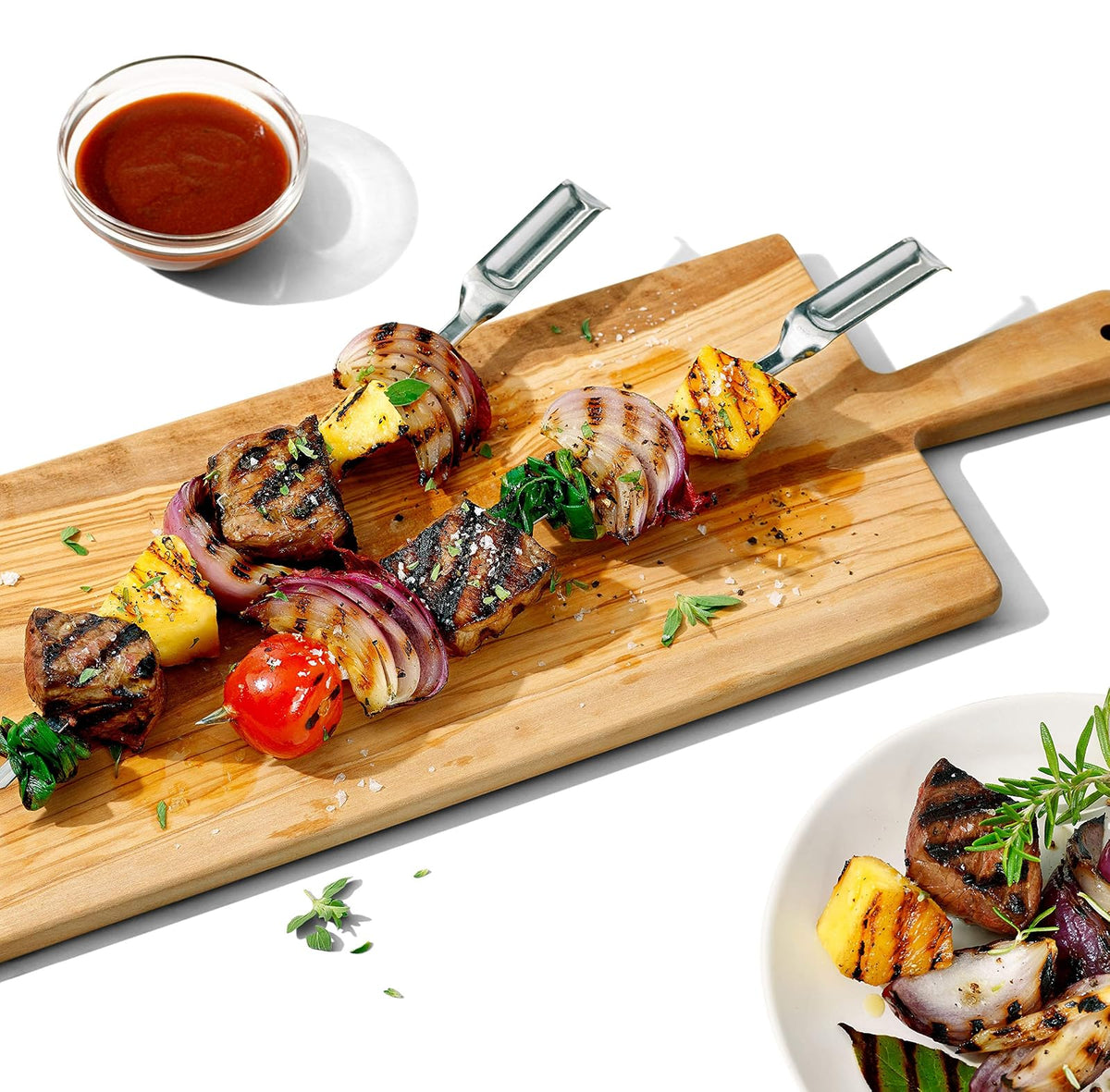 OXO Good Grips - Juego de 6 brochetas para Asar de Acero Inoxidable