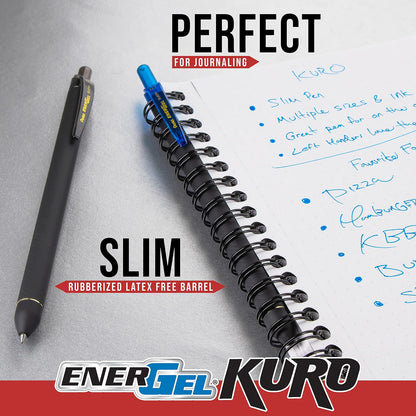 Pentel EnerGel Kuro Shades of the Ocean, bolígrafo retráctil de gel líquido, varios colores de tinta, paquete de 5 (BL437OCNPF5)