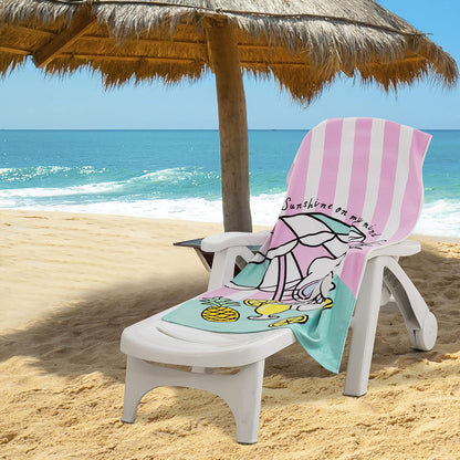 Northwest - Toalla de Playa, algodón, 30 x 60 Pulgadas, Hello Kitty Paraguas