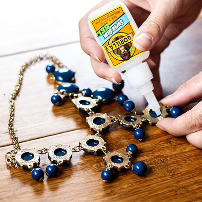 Gorilla Super Glue Gel, 20 gramos, 1 paquete | Se seca en 10-45 segundos, fórmula gruesa sin correr para superficies verticales, ideal para proyectos y reparaciones