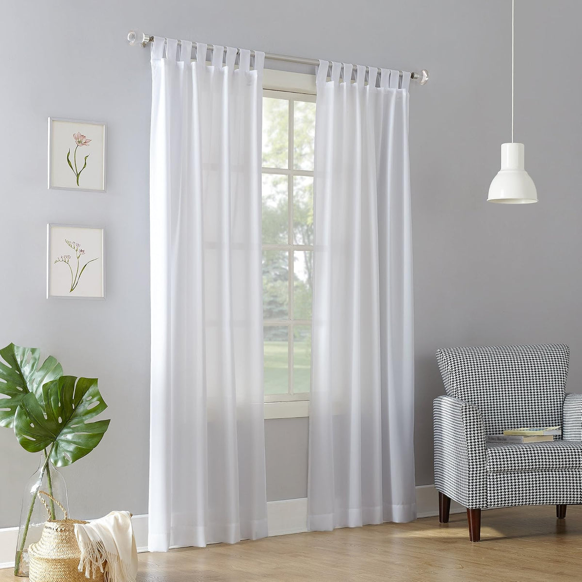 No. 918 Panel de Cortina Superior Trevor Tab - 1 - Blanco - 101.6An x 213.4Al cm (1 Paneles)