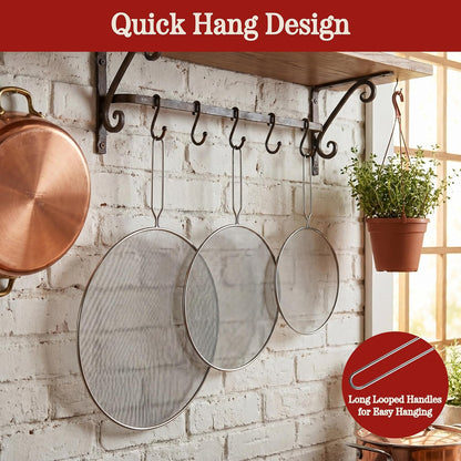 Classic Cuisine 82-KIT1046 Splatter Screen Guards, small, medium and large, Stainless Steel