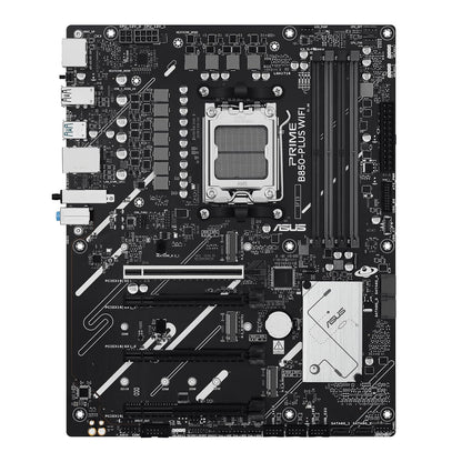 ASUS Prime B850-PLUS WiFi Tarjeta Madre AMD para tu PC de Trabajo y Juego | ATX, AMD AM5, DDR5 hasta 8000+ (OC), PCIe 5.0 x16, 3 ranuras M.2 (1 PCIe 5.0), VRM 8+2+1, WiFi 6E, LAN 2.5Gb, USB-C 10Gbps