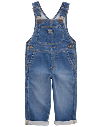 OshKosh B'Gosh Overol Sin Mangas con Estampado de Búfalo para Niños - 3 Años - Brasstown Denim