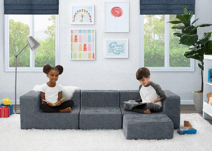 Delta Children Sofá Modular Cozee de 4 Piezas - Color: Gris