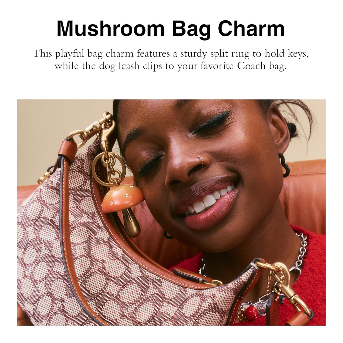 Coach - Bolsa de resina para mujer, diseño de hongos