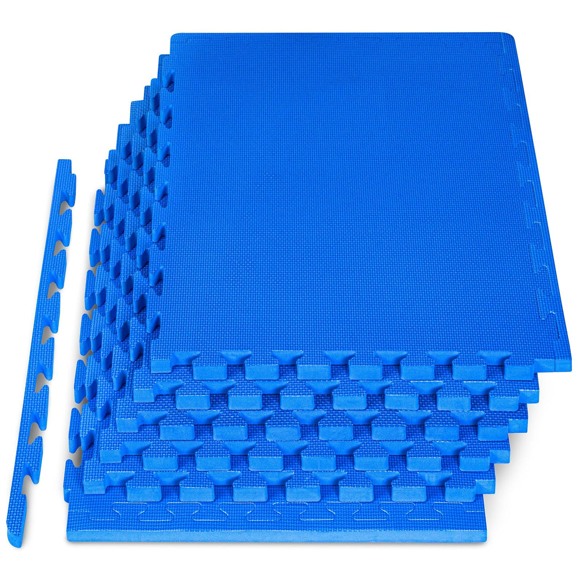 ProsourceFit Tapete de Ejercicio Rompecabezas de Espuma EVA - Blue - 1 inch - 24 Sq Ft - 6 Tiles - 1" - 24 Sq Ft - 6 Tiles