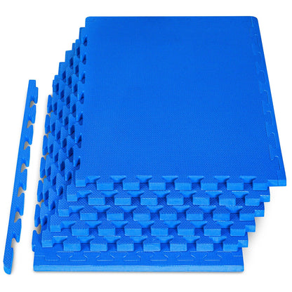 ProsourceFit Tapete de Ejercicio Rompecabezas de Espuma EVA - Blue - 1 inch - 24 Sq Ft - 6 Tiles - 1" - 24 Sq Ft - 6 Tiles
