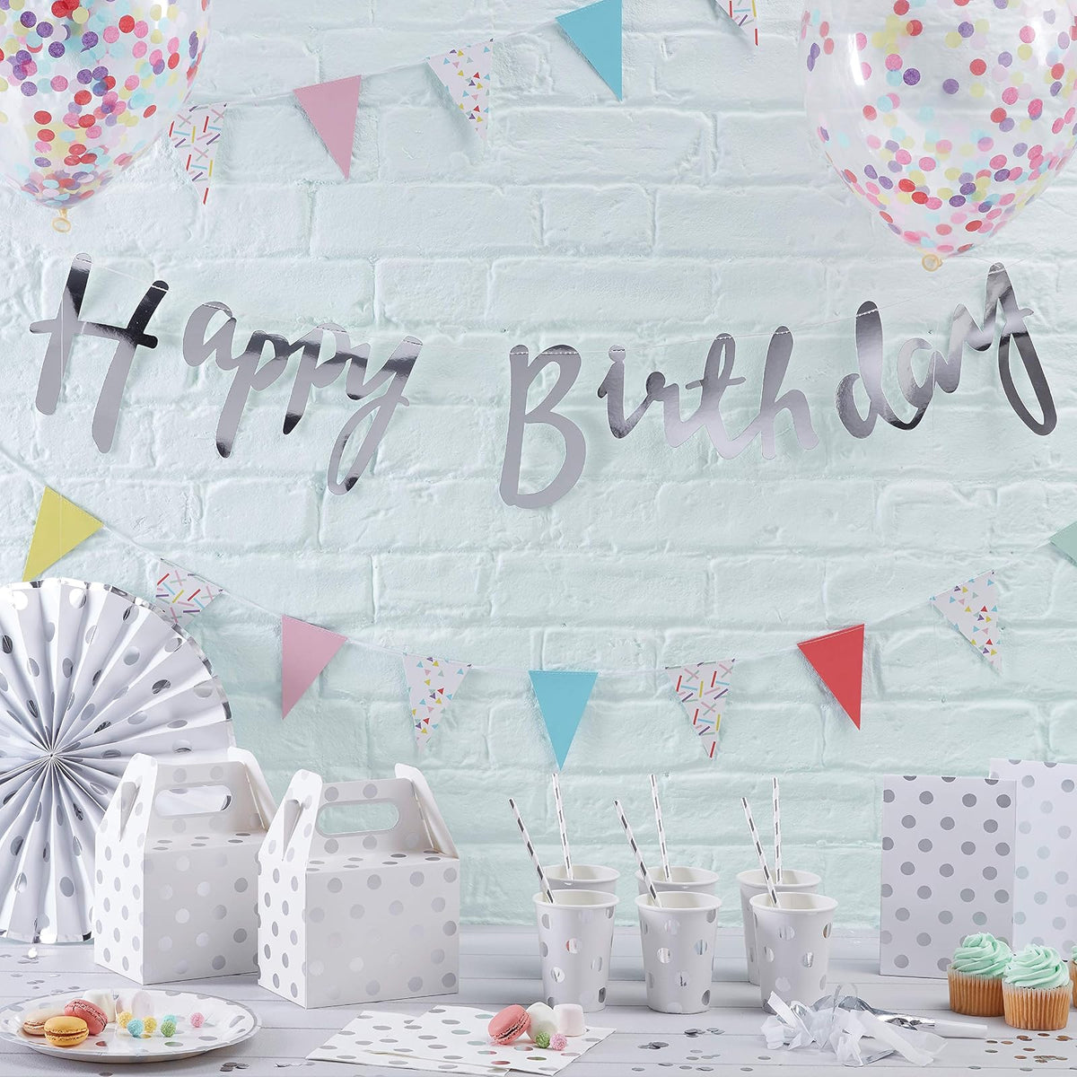 Ginger Ray - Juego de 10 accesorios para fotomatón de cumpleaños para fiestas de cumpleaños