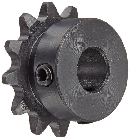 Tsubaki 35B12FH Finished Bore Sprocket, Single Strand, Hardened Teeth, Inch, #35 ANSI No., 3/8" Pitch, 12 Teeth, 1/2" Bore