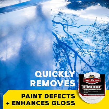 Meguiar's DMC6 6" DA Disco de corte de microfibra, (Paquete de 2)