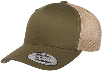 YUPOZ Gorra de Camionero Retro Yp Classics de 2 Tonos para Hombre, Marrón/Caqui, Talla única - Talla Única - Musgo - Caqui