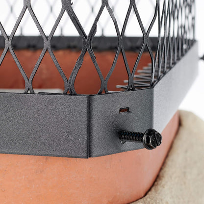 Shelter - Tapa de Chimenea atornillada de 9 x 9 Pulgadas, Totalmente montada, Acero galvanizado