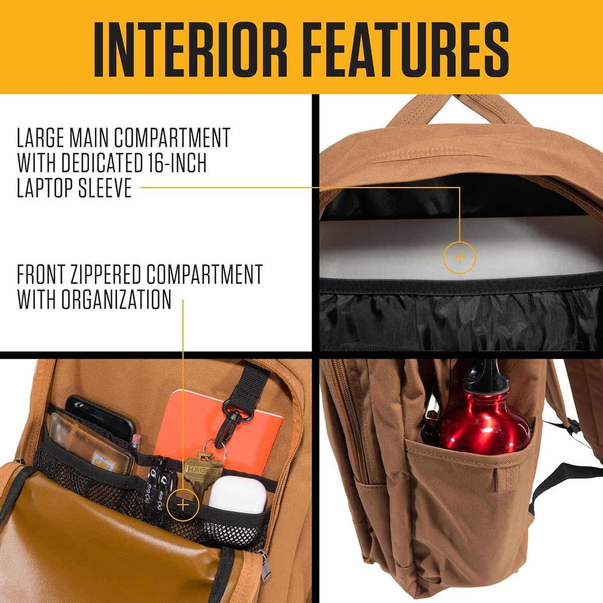 Carhartt 25l Classic Laptop Daypack, Durable Water-resistant Pack With Laptop Sleeve Mochila 25L Unisex adulto