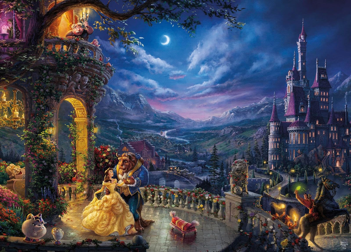 Ceaco Rompecabezas Coleccionable Disney, Brilla en la Oscuridad, 100 Piezas - Bailando a la luz de la luna