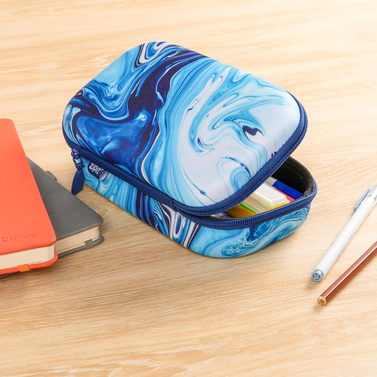 ZIPIT Estuche Azul para lápices | Estuche de gran capacidad | Estuche escolar para niñas y niños