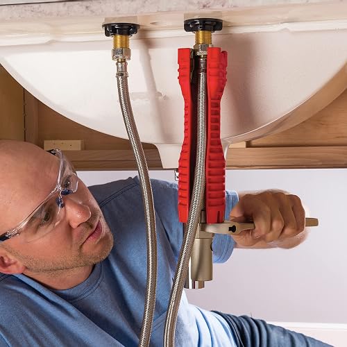 RIDGID - Herramienta para Instalar Grifos EZ Change, Llave Multifuncional de Plomería para Fregadero, Instalación Rápida en Espacios Reducidos