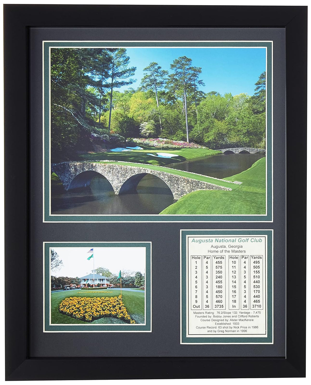 Legends Never Die Augusta National Golf Course 11" x 14" Foto enmarcada Collage, Inc.