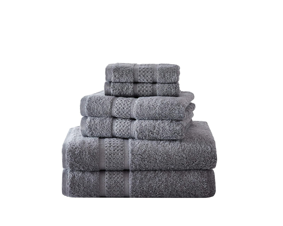 Nautica - Toallas de baño, Resistentes a la decoloración, absorbentes de resaltes, Certificado Oeko-Tex, 6 Piezas