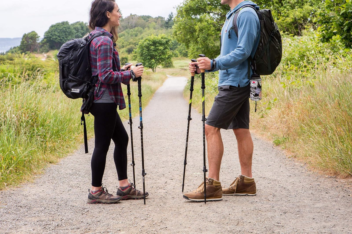 Cascade Mountain Tech 100% Fibra de Carbono Bastones de Trekking Quick Lock